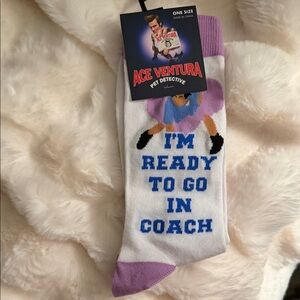 White and Purple Men's Socks